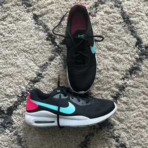 Women’s Size 10 Nike Air pink, teal and black sneakers